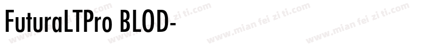 FuturaLTPro BLOD字体转换